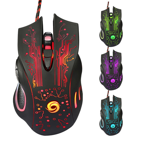 5500DPI Adjustable 7 Buttons LED Optical Professional Gaming Mouse