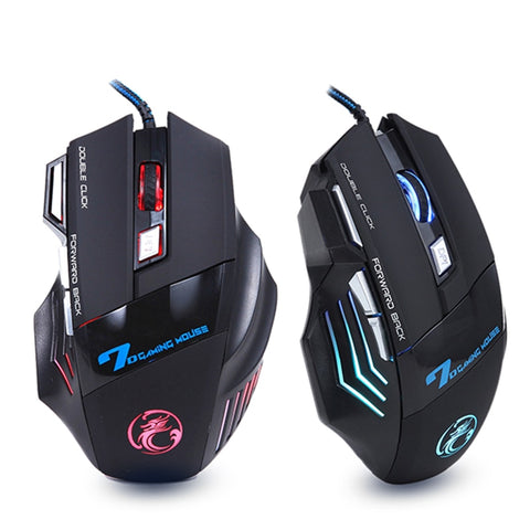 Ergonomic Wired Gaming Mouse 7 Button LED 5500 DPI
